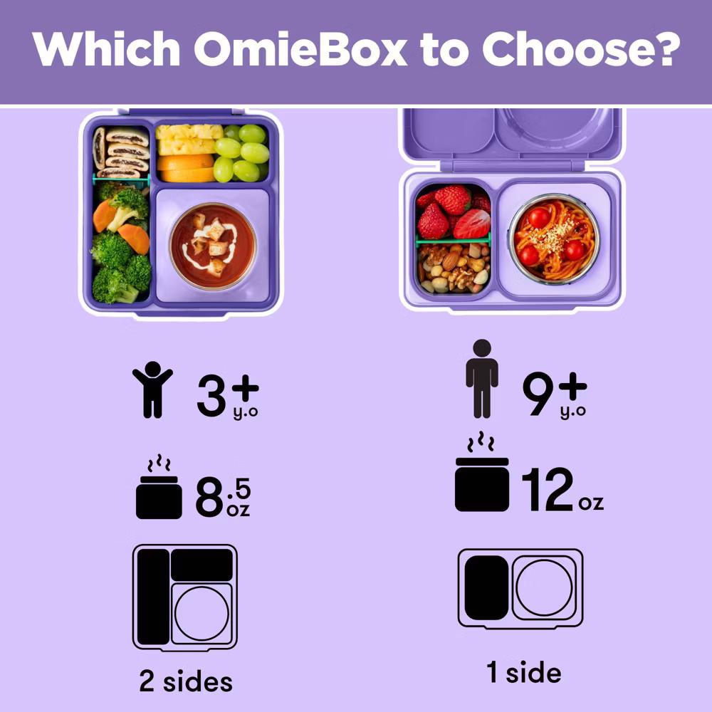 OMIEBox Insulated Bento Lunch Box with Leakproof Thermos Food Jar 3 Compartments - Image 63