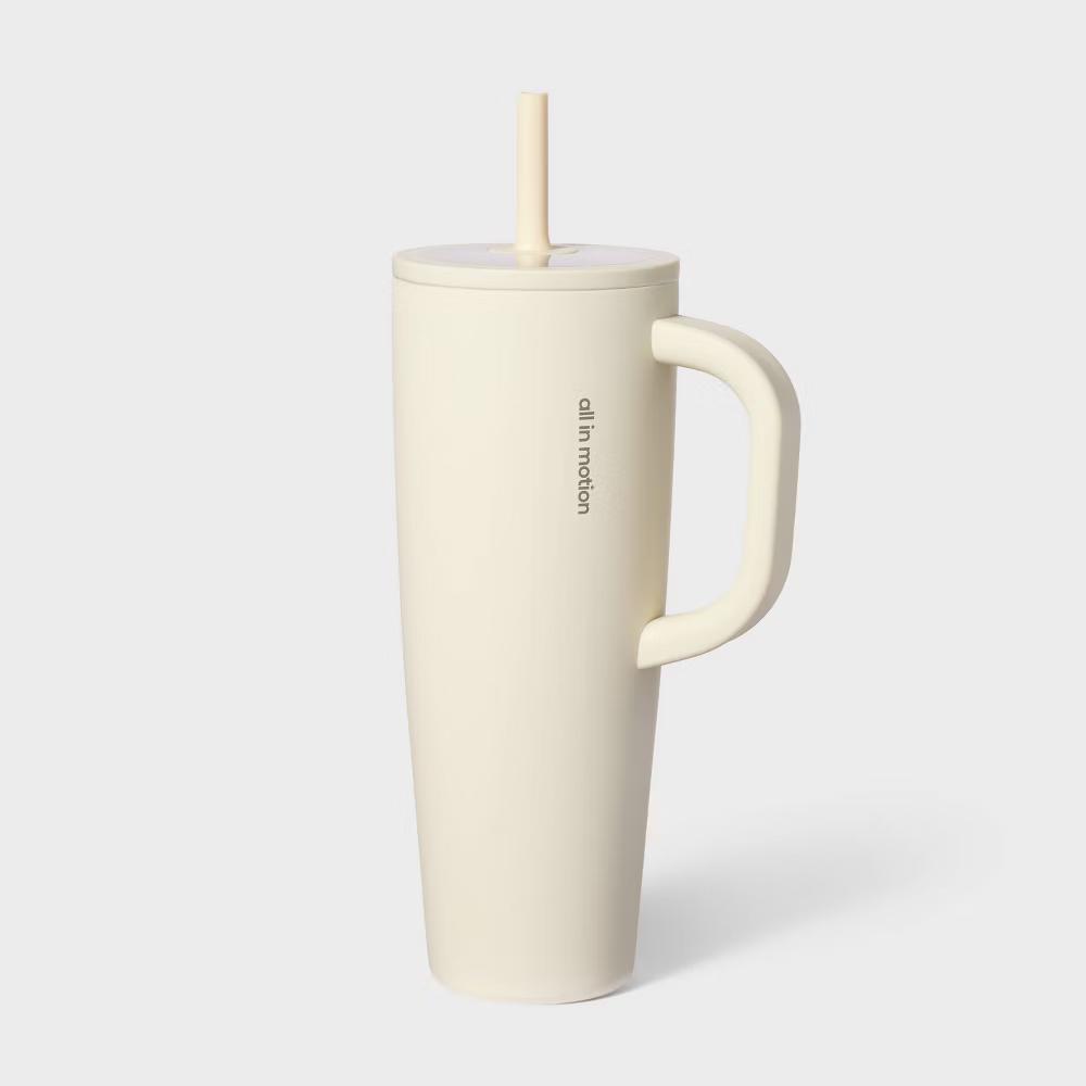 StrawBlue40 fl oz Stainless Steel Tumbler with Straw - Image 13