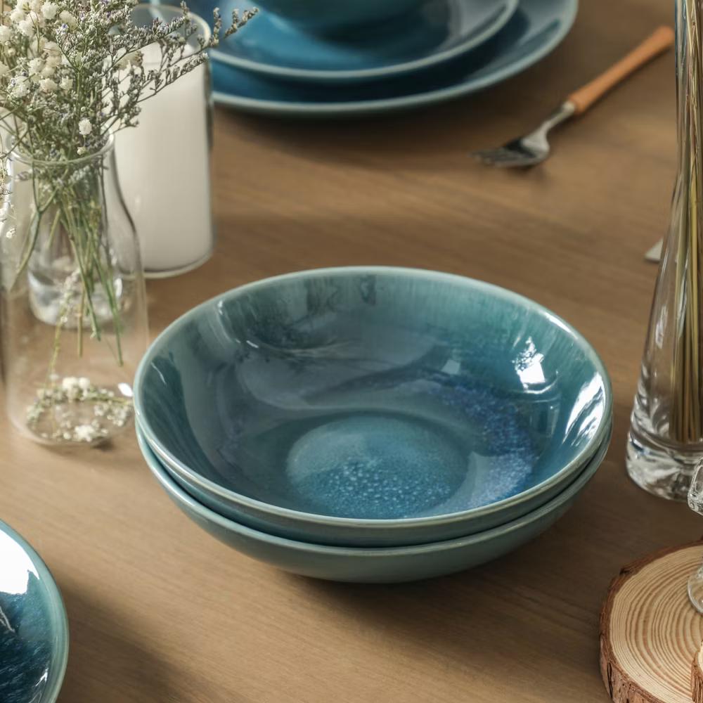 Riley 4-Piece Pasta Bowl Set Stoneware, Service for 4 - Image 9
