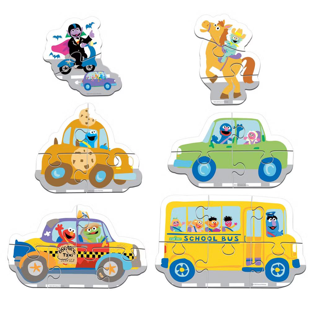 Vehicles 6-Pack Mini Shaped Puzzles for Kids - Image 4