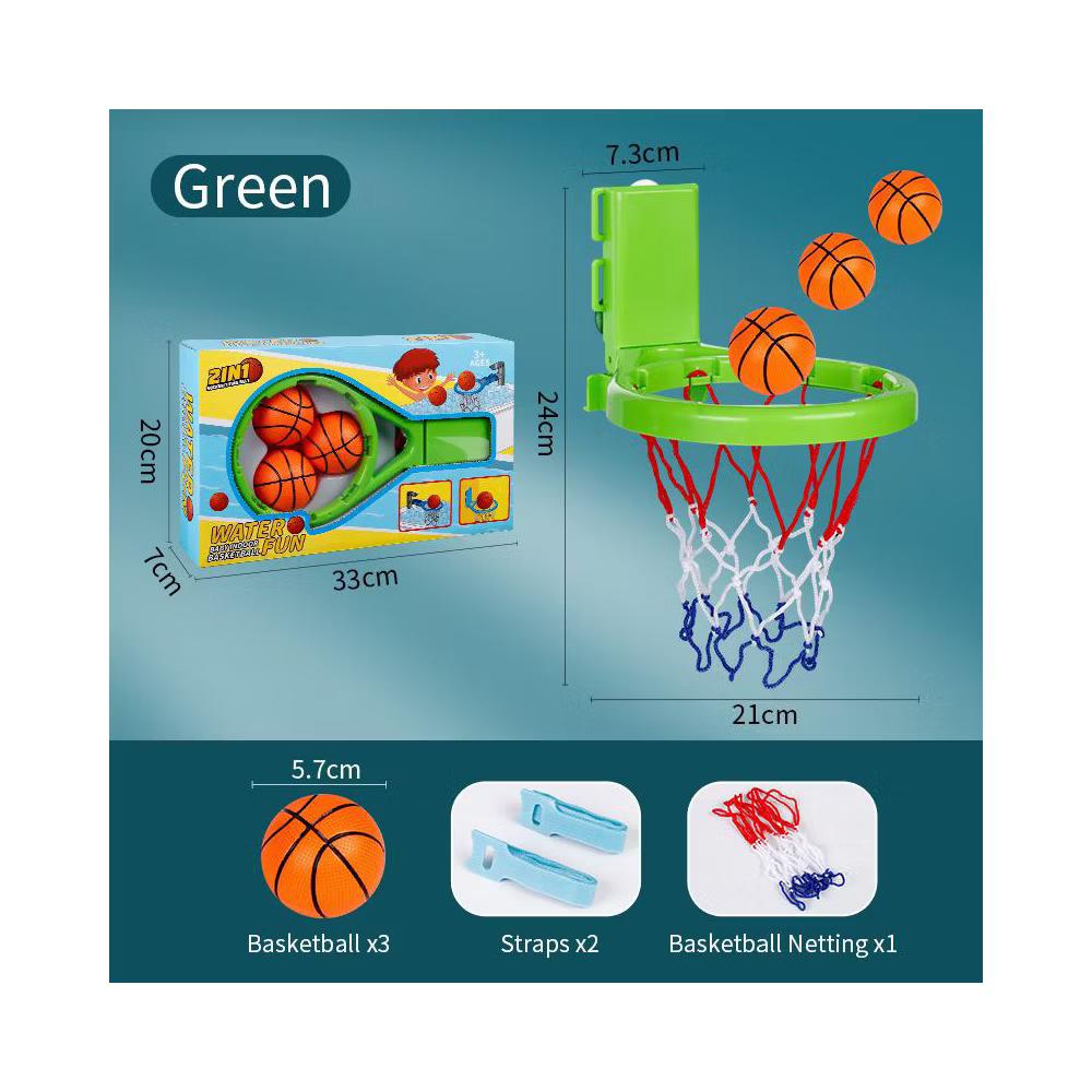 Basketball Hoop Playset with Suction Cups & Tying Straps, 2 in 1 Mini Basketball Hoop for Bathtub & Door with 3 Soft Balls for Toddlers 1-3 - Image 10