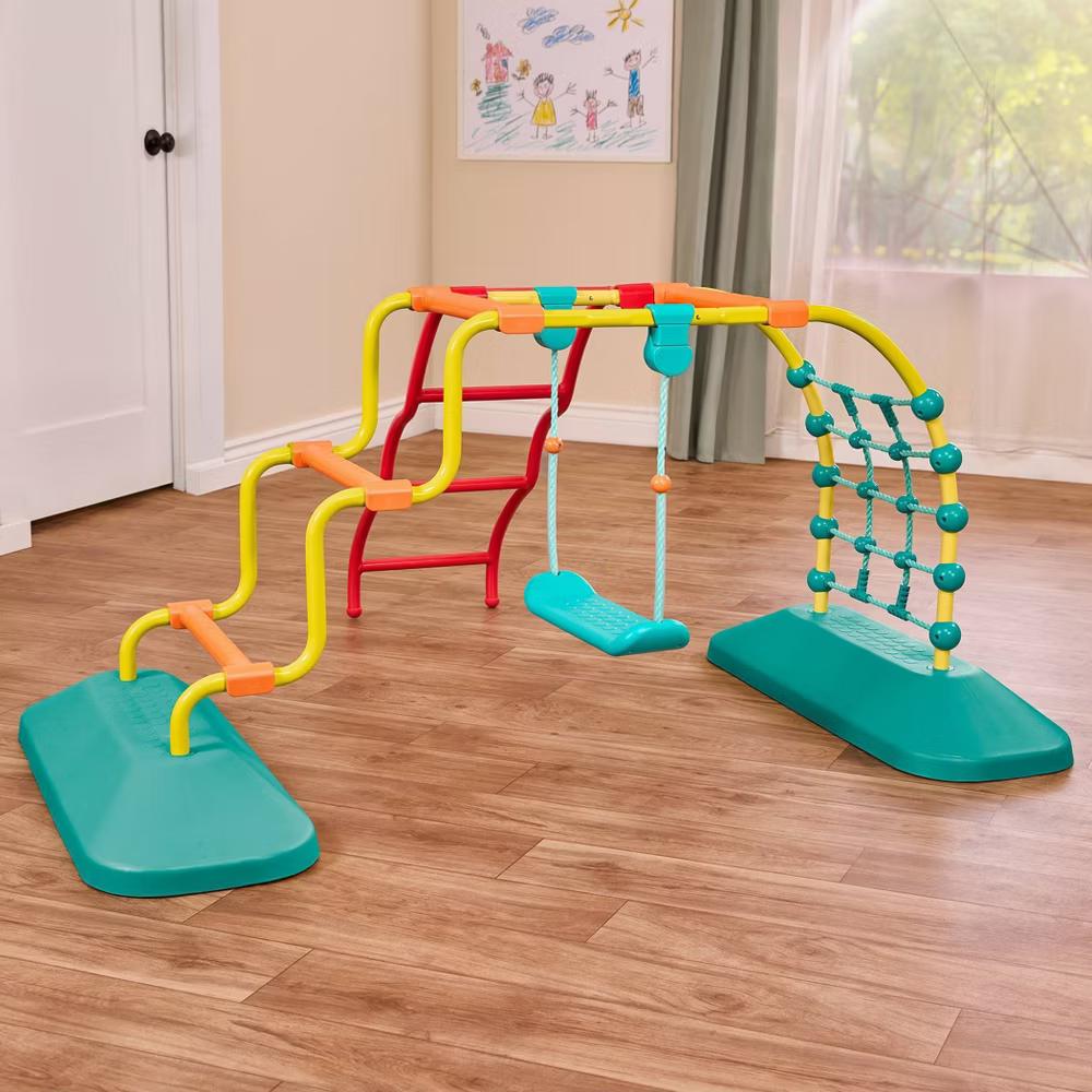 WonderGym Climbing Set - Indoor/Outdoor Jungle Gym with Standing Swing - Image 5