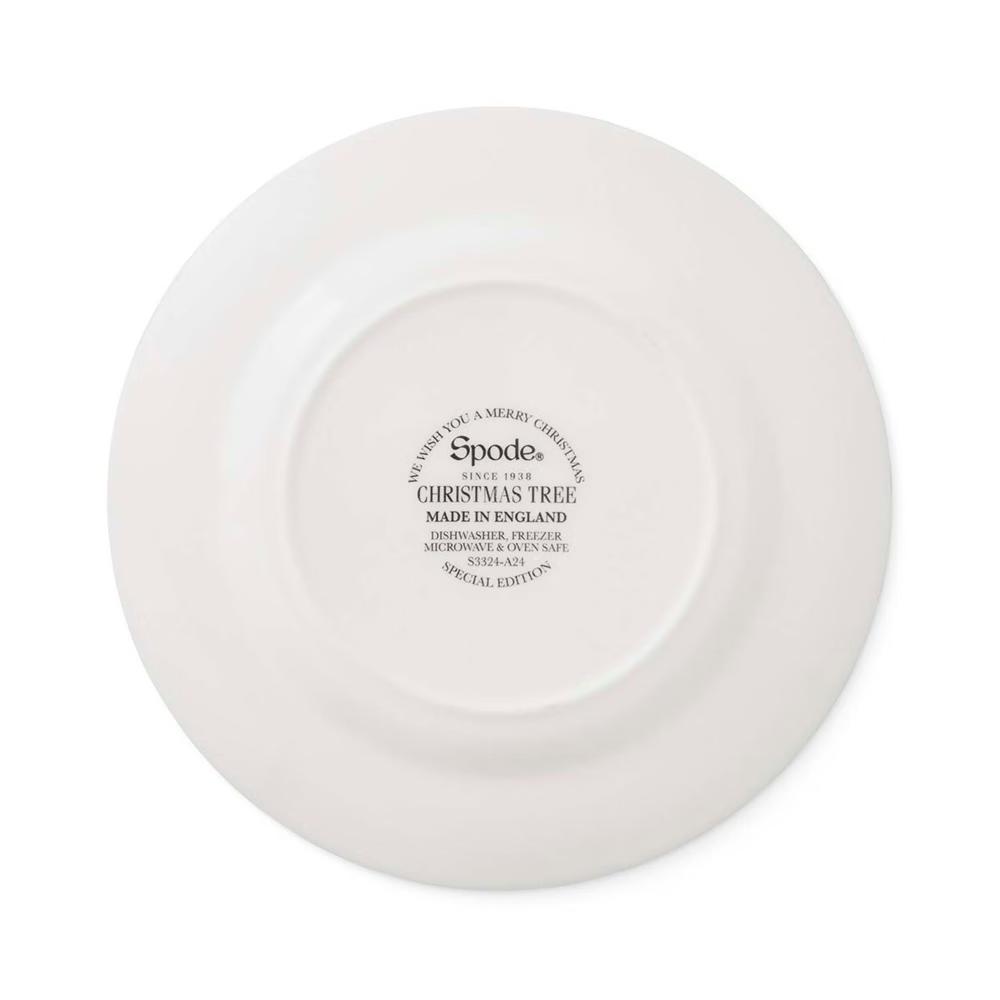 Spode Christmas Tree 8 Inch Salad Plates, Set of 4, Holiday Earthenware Tableware Gift, Festive Small Dinner Plate, Made in England - Image 2