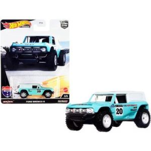 Ford Bronco R #20 Turquoise with White Top "American Scene" "Car Culture" Series Diecast Model Car