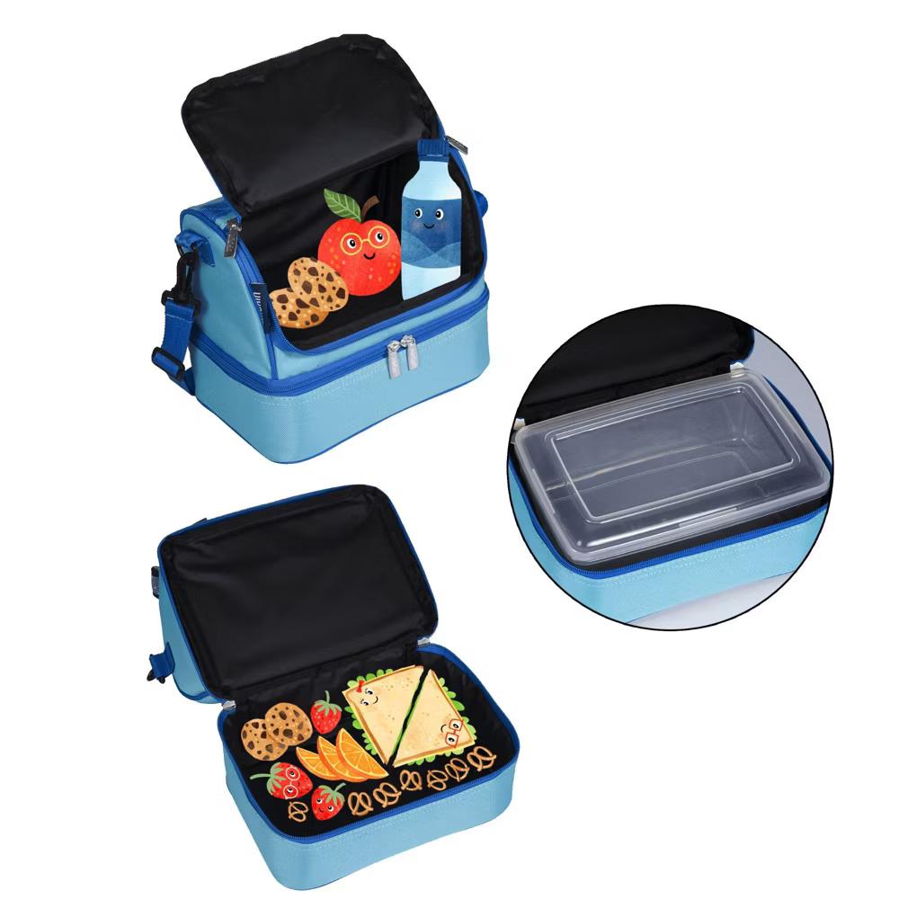 Wildkin Solid Two Compartment Kids Lunch Bag - Image 2