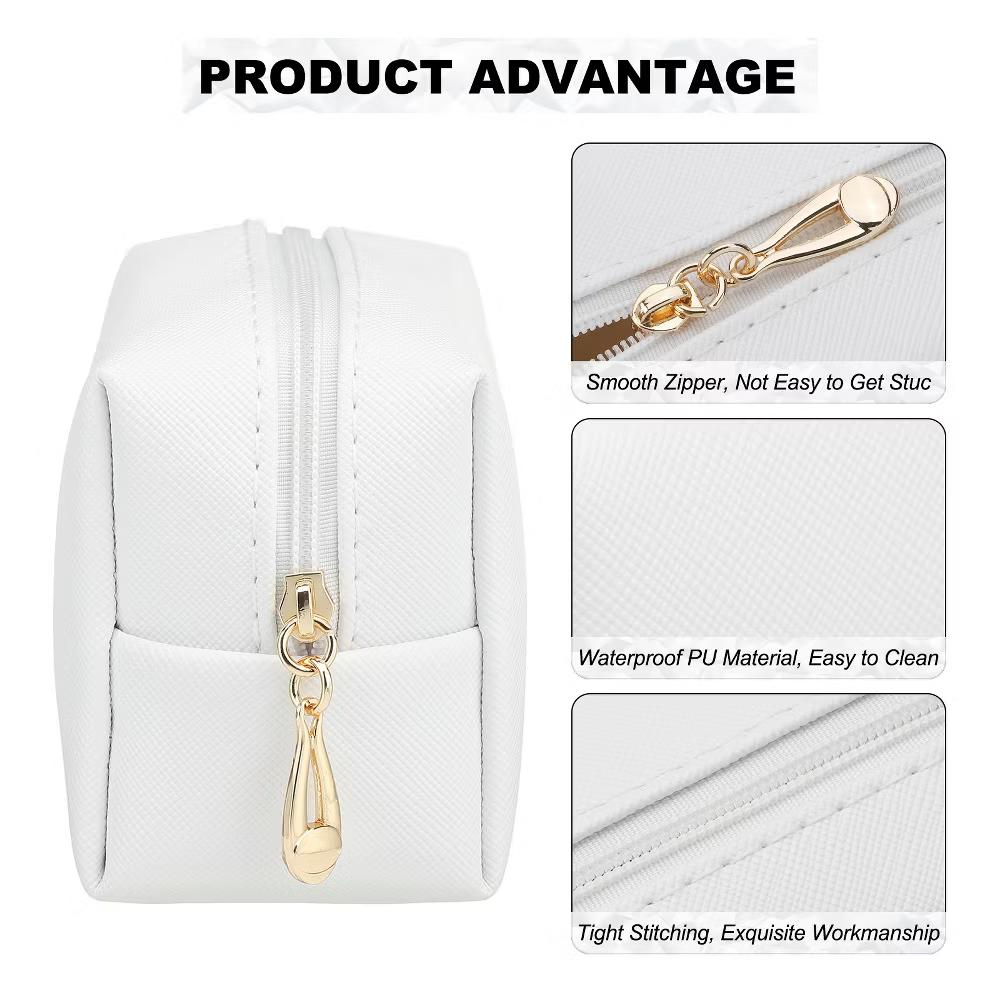 PU Waterproof Cute Preppy Travel Toiletry Mini Makeup Bag 4" x 3" - Image 43
