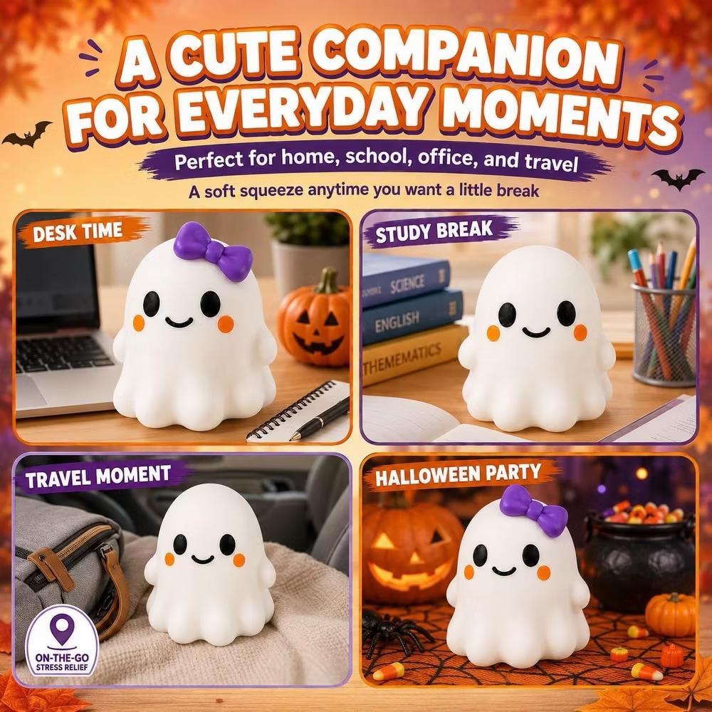 Link Large Ghost Squishy Sensory Fidget Toy 5.7inch - Image 2