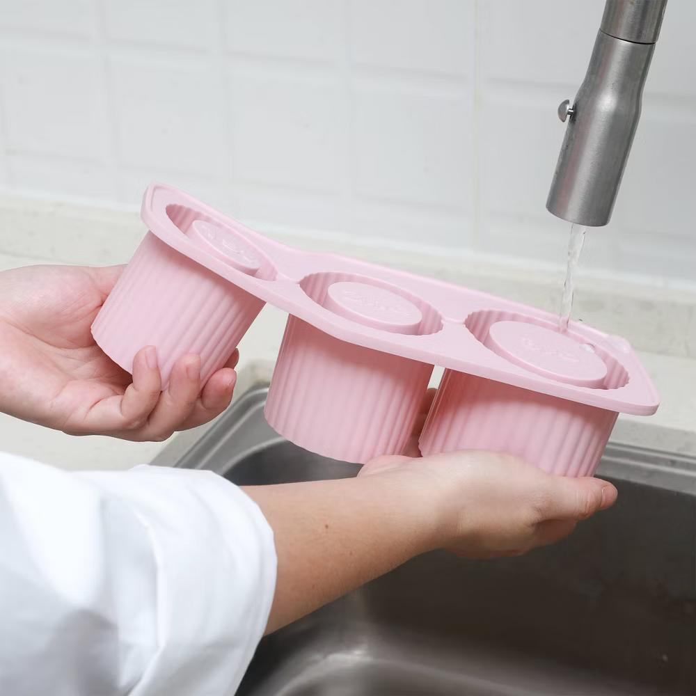 40oz Silicone 3 Tier Tumbler Ice Mold with Lid - Image 6