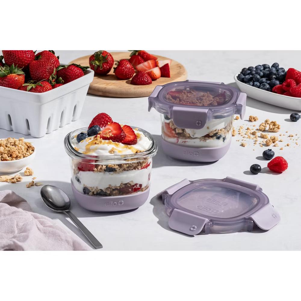 4pc 2c Glass Refresh Round Food Storage Container Set - Image 3
