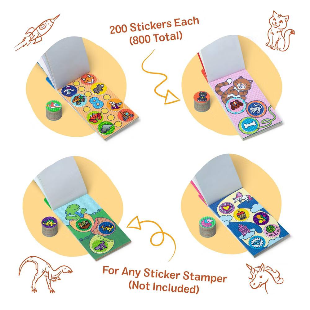 Sticker WOW!™ Mini Activity Pad and Refill Stickers 4-Pack (Dinosaur, Pets, Favorite Things, Surprise Pack 1): Animals Theme, 1200 Count - Image 9