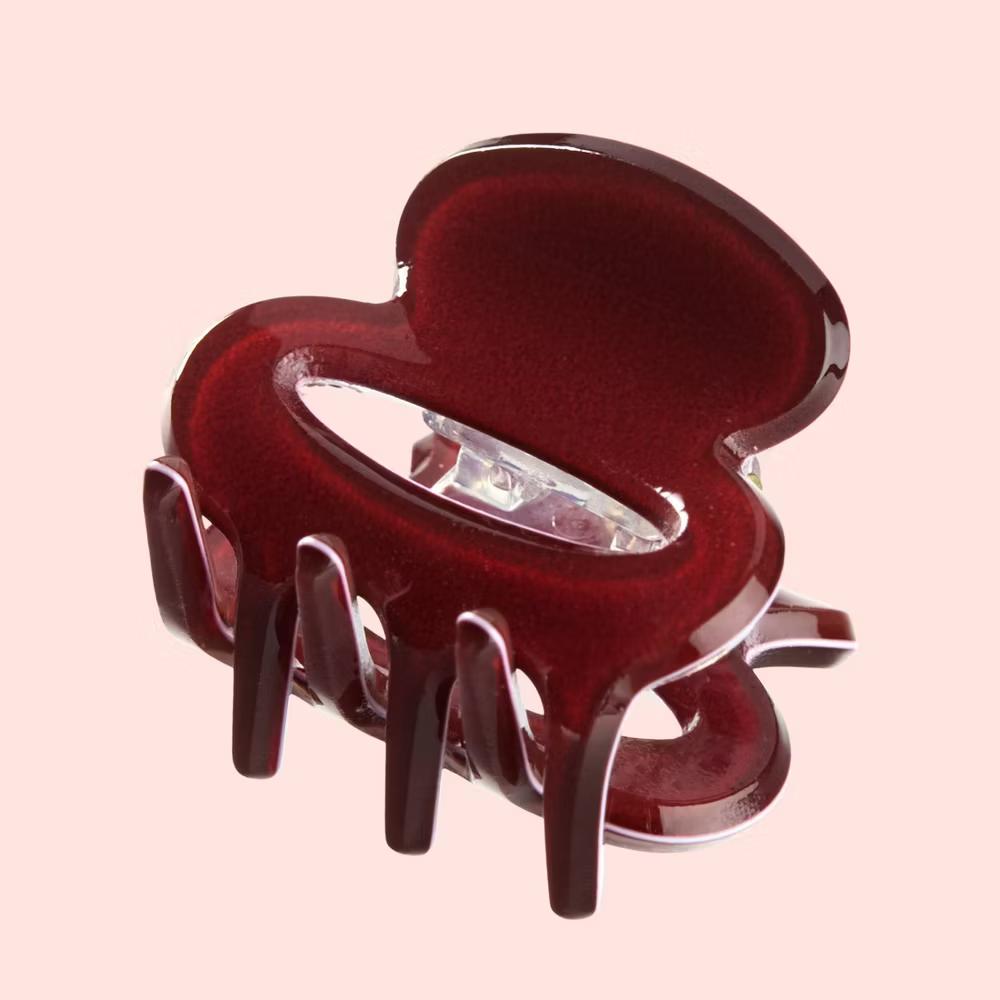 lüxe Mini Acrylic Open Cut Oval Claw Clips - 5pcs: Hair Styling, All Hair Types - Image 3