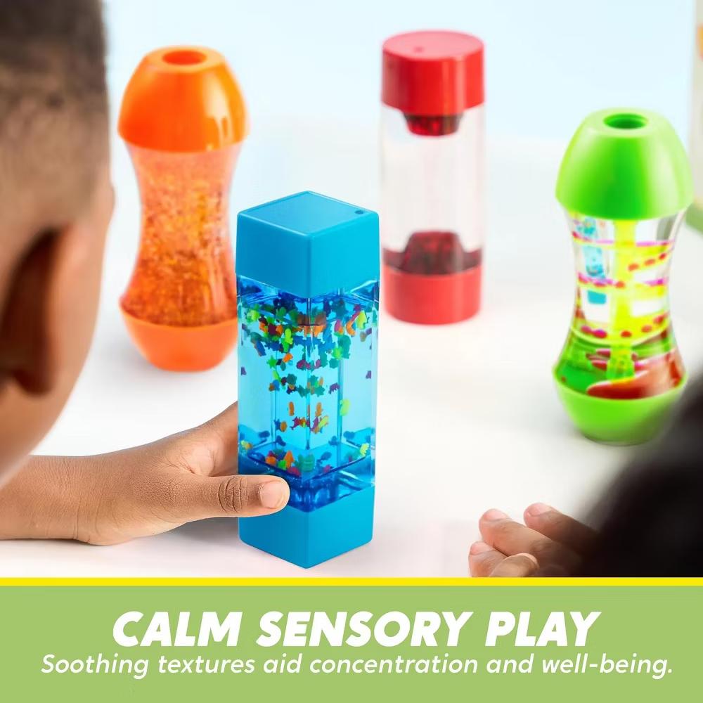 4-Pack Sensory Fidget Tubes for Kids – Stress Relief Toys for Autism, Classroom Calm Down Corner, Speech Therapy, School Gifts for Toddlers - Image 4