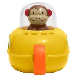 Zoo Pull & Go Submarine Baby Bath Toy - Marshall Monkey: Phthalate-Free, Fine Motor Skills Bath Toy