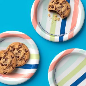 Disposable Plates 7" - Colorful Stripes - 40ct