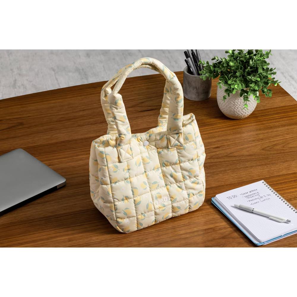 Puffer Lunch Tote Lemon Yellow - Image 3