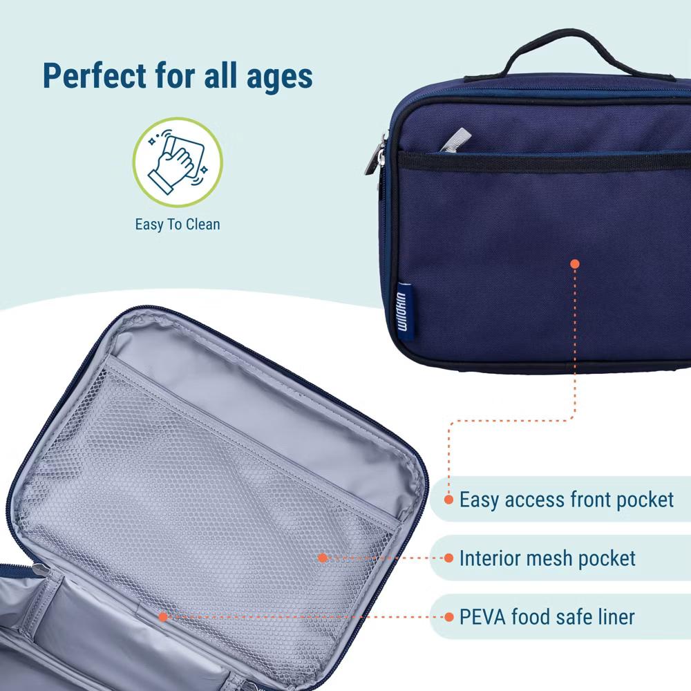 Wildkin Kids Insulated Lunch Box in Solid Colors – Durable and Reusable for School & Travel - Image 71