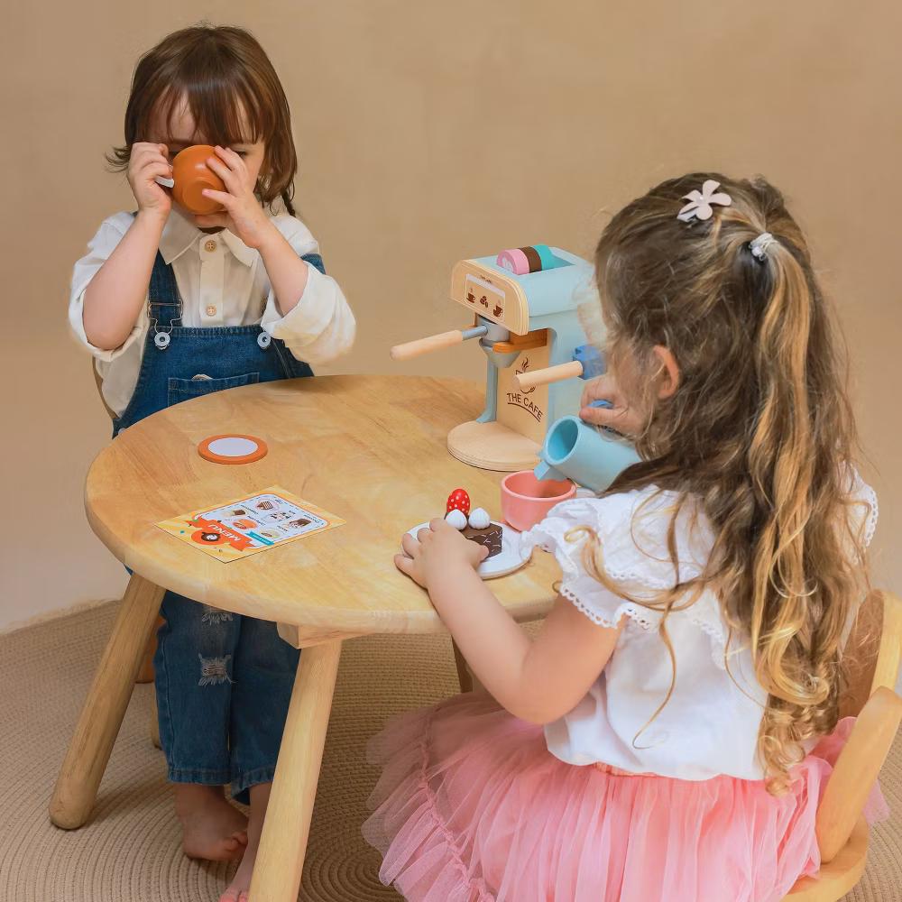 Play Kitchen Accessories – Children’s Coffee Maker: Wooden Kids Play Coffee Maker Set - Image 8