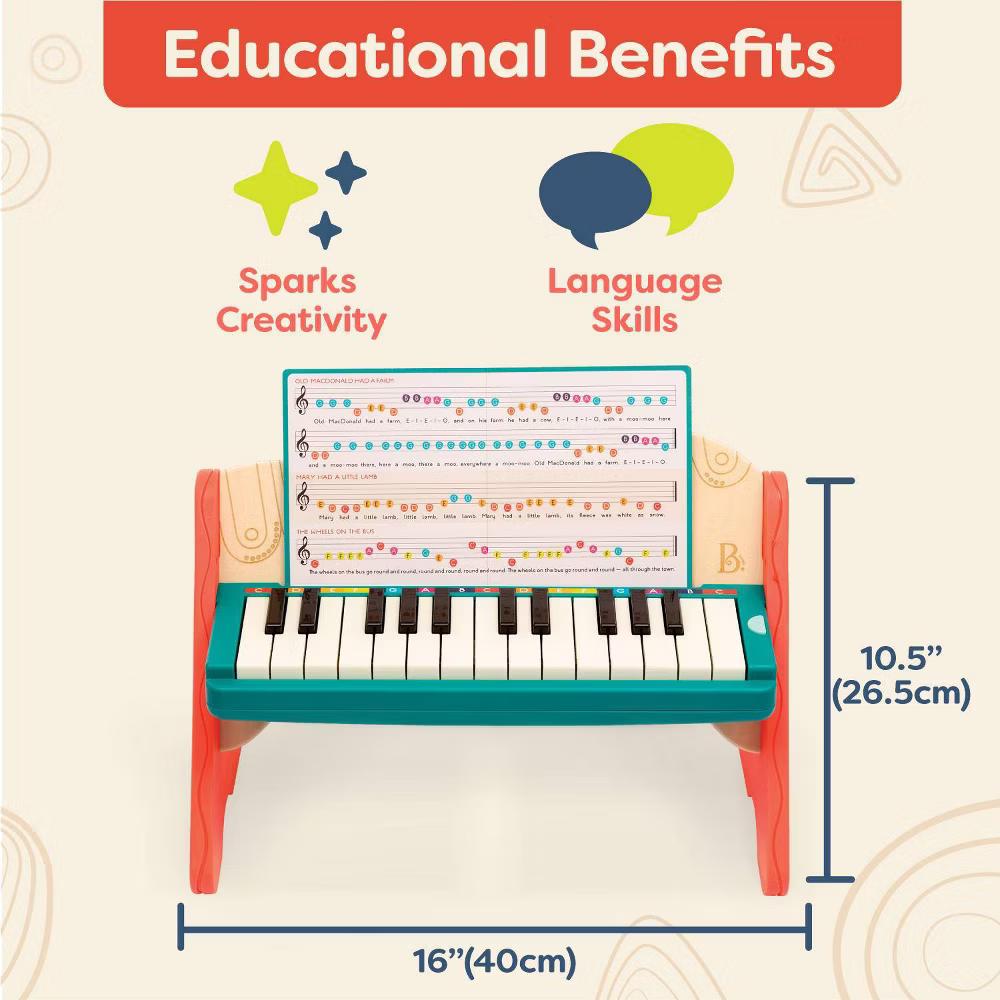Mini Maestro Wooden Toy Piano - Musical Instruments for Kids - Image 2