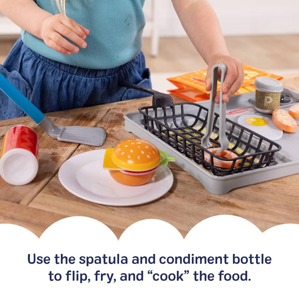 Flip & Fry Grill Play Set with Water WOW!® Color Changing Play Food Preschool Toy - Image 3