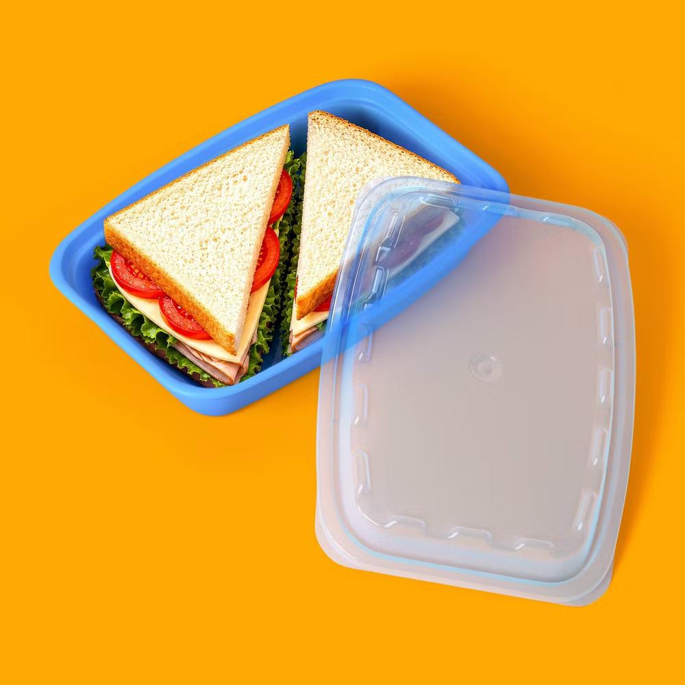 Food Storage Containers Rectangle - 28oz/7pk - Blue - Image 2
