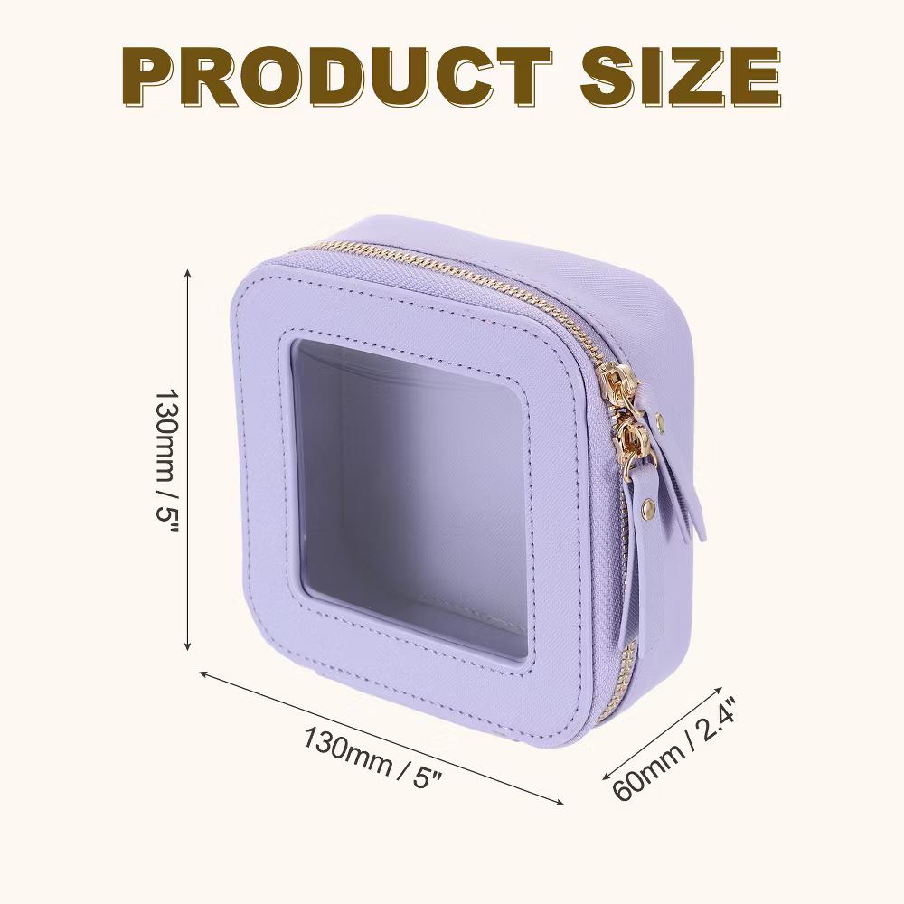 Waterproof Clear Travel Toiletry Organizing Makeup Bag 5" x 5" - Image 27