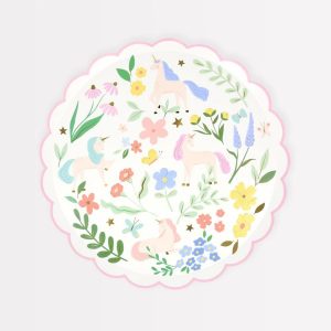 Meri Meri Meadow Unicorns Side Plates (Pack of 8)