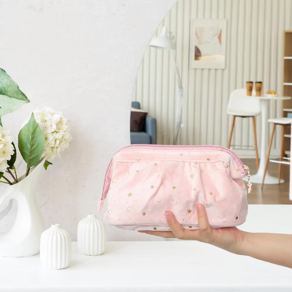 Starry Pattern Velvet Makeup Bag 1 Pc - Image 12