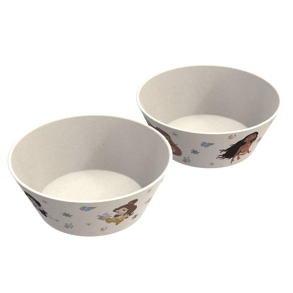 2pk 6" Princess Melamine Bamboo Bowl Set - Image 3
