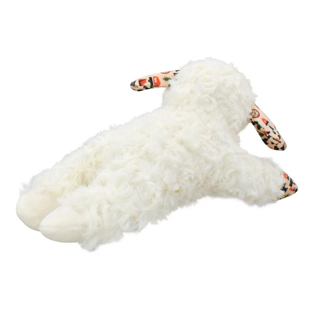 Lamb Chop with Camping pattern Dog Interactive Toy - White - Image 3