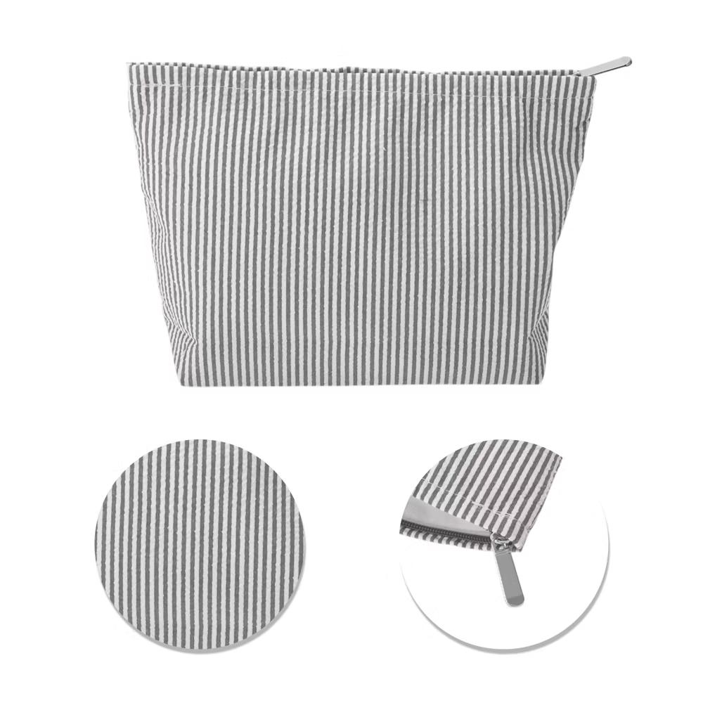 Seersucker Stripes Makeup Bag 1 Pc - Image 4