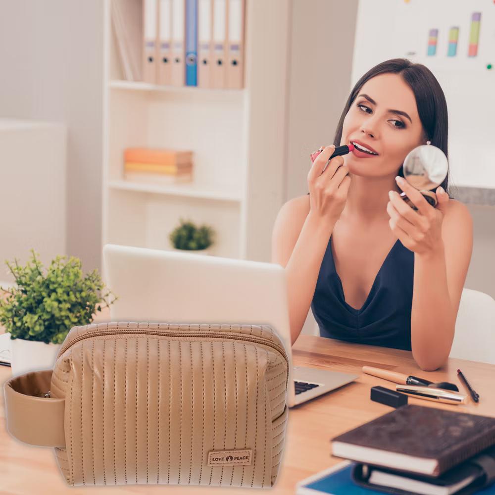 Faux Leather Small Makeup Bag - Image 14