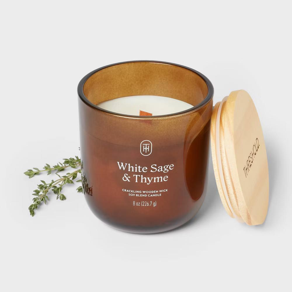 Glass Wooden Wick Jar Candle - Image 44
