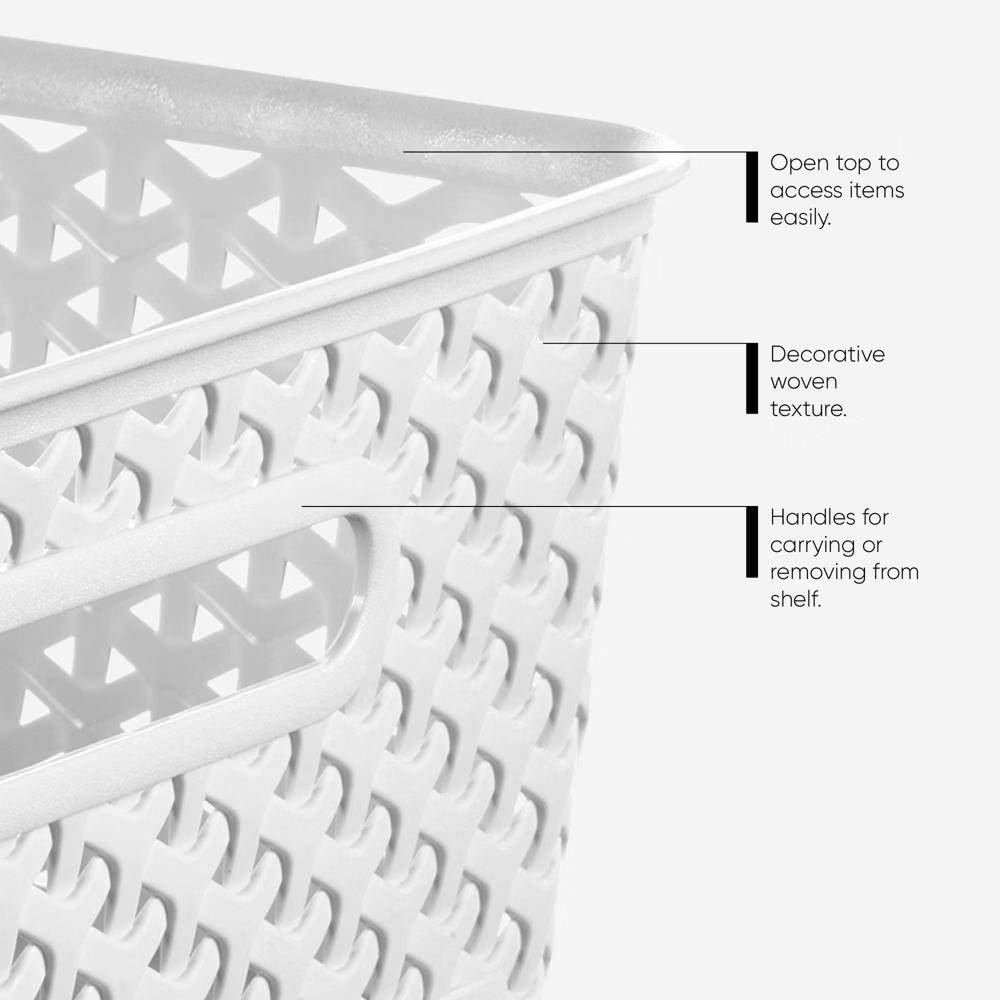 Y-Weave Half Medium Decorative Storage Basket - Image 19