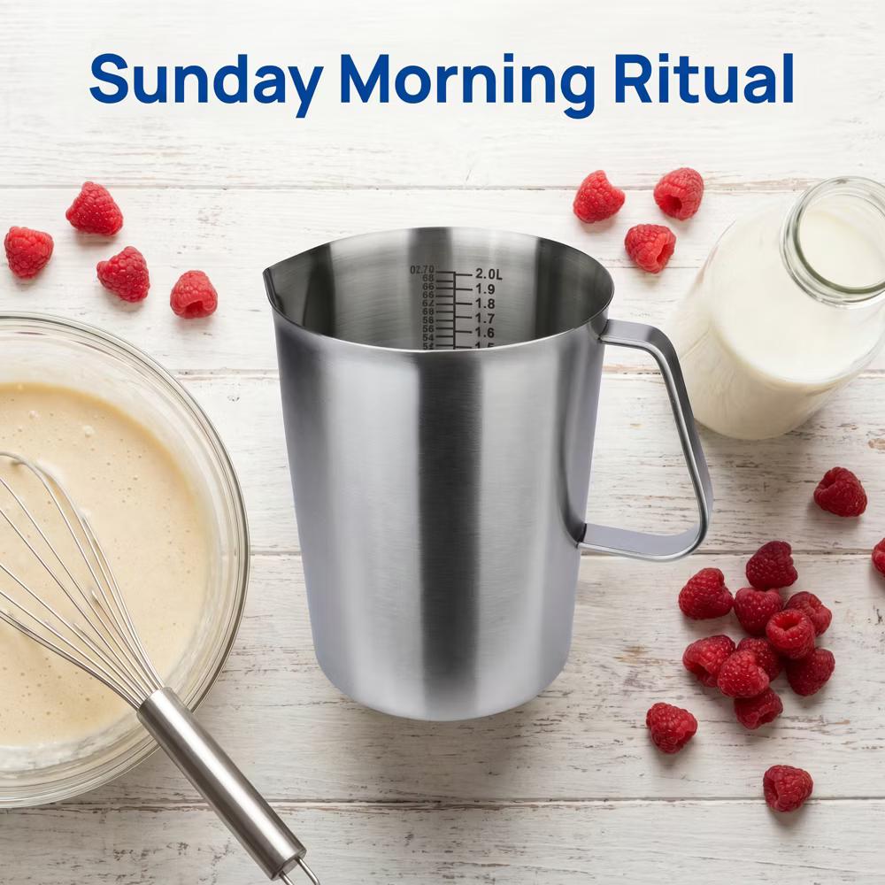 Measuring Cup, 1 Cup Stainless Steel Measuring Cup with Easy Read Lines for Baking Recipes - Image 25