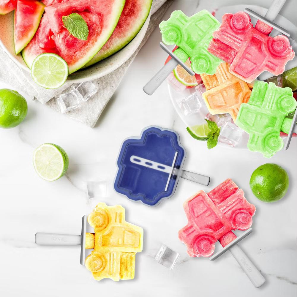 Set of 4 Plastic Pop Molds Truck Ice Cube Trays White: Freezer Molds, Dishwasher-Safe, 3 Volume Capacity - Image 4