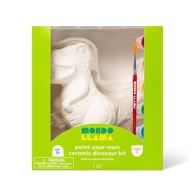 Paint-Your-Own Ceramic Dinosaur Craft Kit - DIY Art Kit with Paint & Brush, Ages 8+ - Image 4