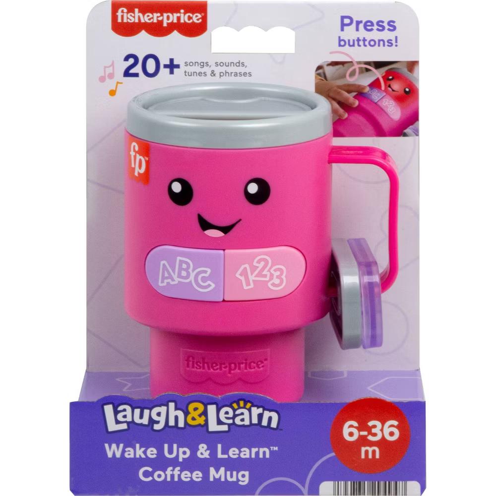 Fisher-Price Laugh & Learn Wake up & Learn Coffee Mug - Pink - Image 3