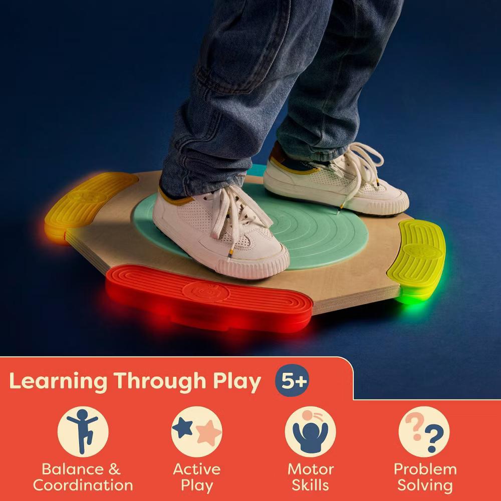 Boogie Woogie Musical Balance Board - Wooden Balance Board with 4 Interactive Games - Image 2