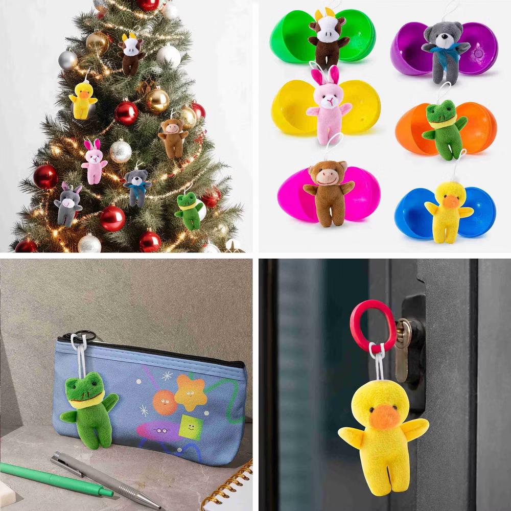 24 Pcs Stuffed Animals 3" Kids Party Favors Mini Plush Toys Bulk Animals Keychain Decoration Birthday Party Supplies Carnival School Prizes - Image 5
