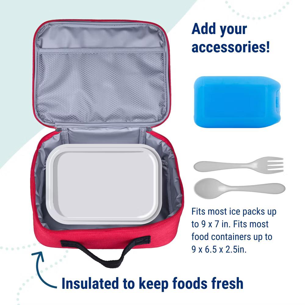 Wildkin Kids Insulated Lunch Box in Solid Colors – Durable and Reusable for School & Travel - Image 16