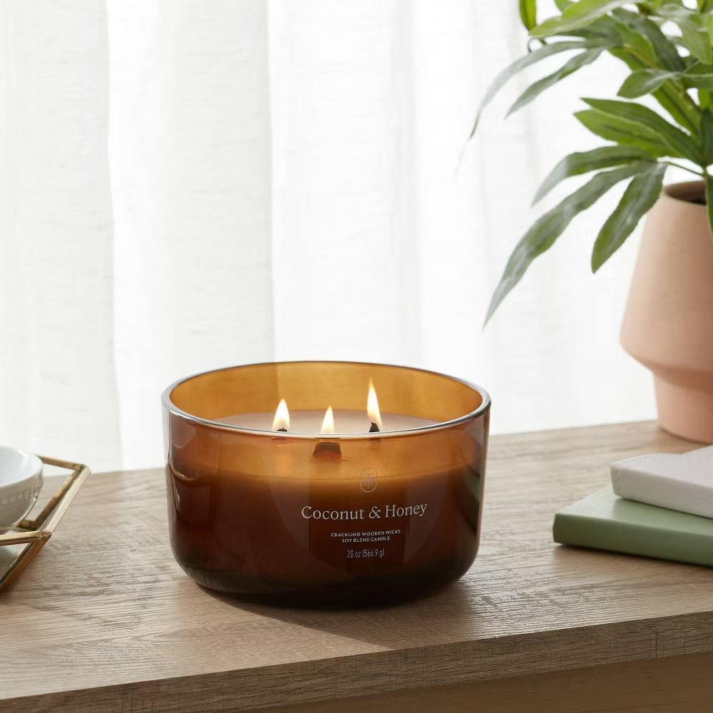 Glass Wooden Wick Jar Candle - Image 107