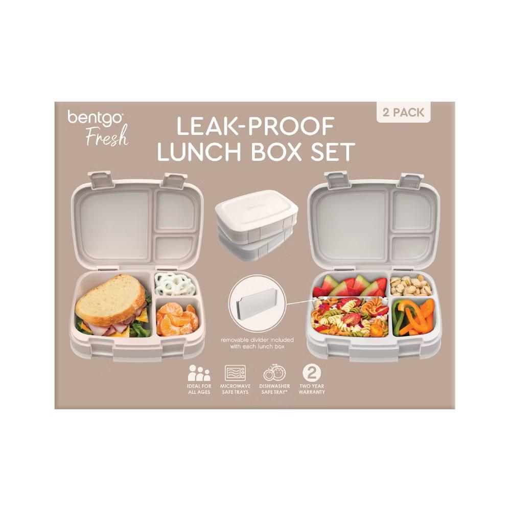 2pk Fresh Leakproof Bento Lunch Box - Dune & Moondust: BPA-Free Containers - Image 2