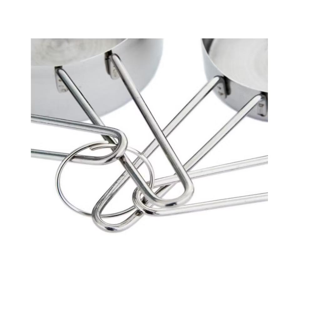 Winco Measuring Cup Set, 4pcs Set, Wire Handle, Stainless Steel - Image 3