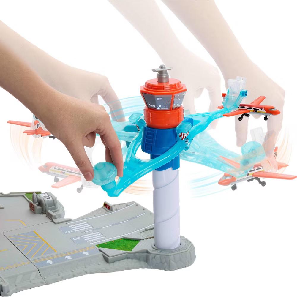 Matchbox Airport Takeoff Adventure Playset with Diecast Toy Audi Car & Plastic Plane - Image 2