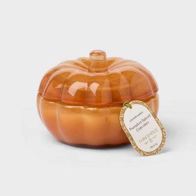 2 Wick Small Glass Fall Pumpkin Candle Pumpkin Spiced Cupcakes Jar