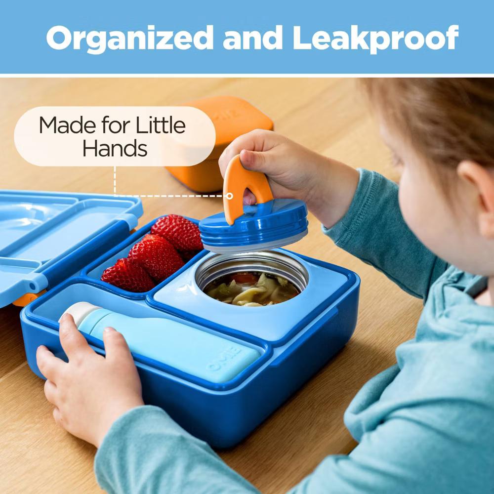 OMIEBox Insulated Bento Lunch Box with Leakproof Thermos Food Jar 3 Compartments - Image 24