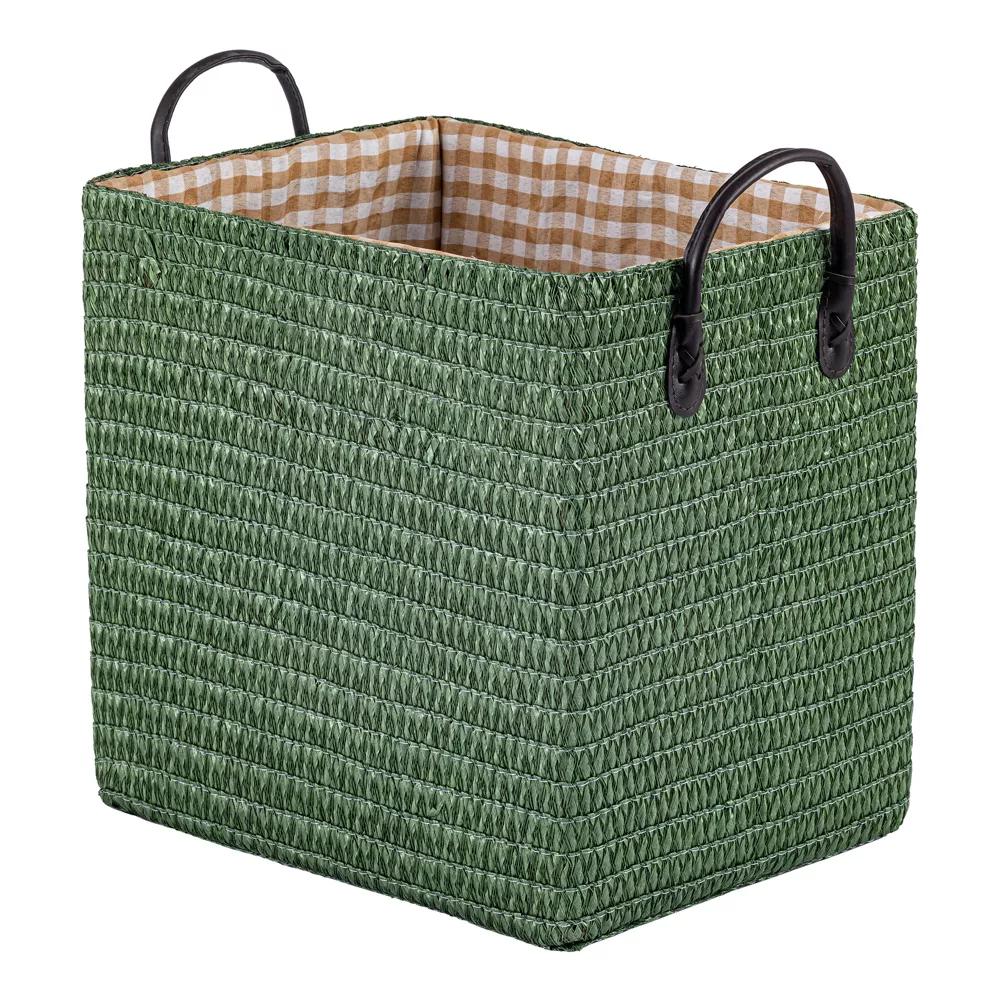 Woven Storage Basket for Clothes Shoes Organizer Bin with Handles - Image 18