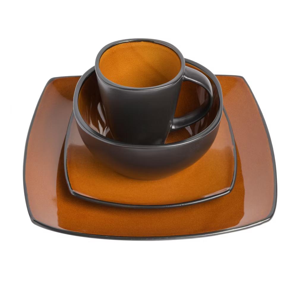 Soho Lounge Square 16-Piece Stoneware Dinnerware Set - Image 5
