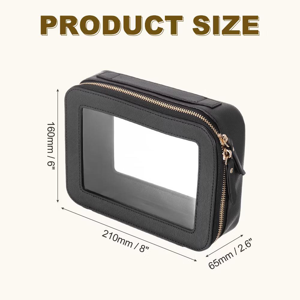 Waterproof Clear Travel Toiletry Organizing Makeup Bag 5" x 5" - Image 29