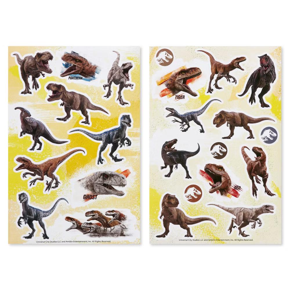 Jurassic World Dominion Stickers for Kids, T-Rex and Velociraptor 72ct, 6 Sheets - Image 4